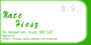 mate hiesz business card